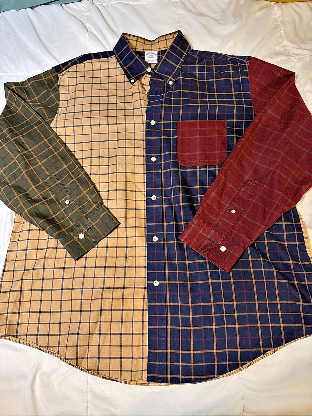 Brooks Brothers Madras Regent Plaid Cotton Button Down XXL
